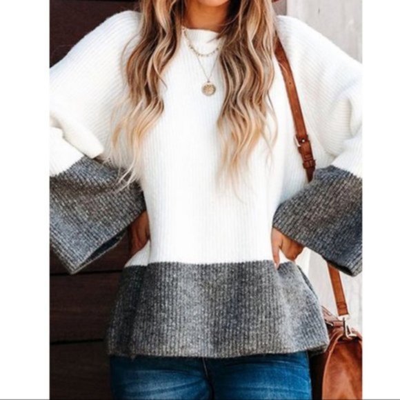 OVERSIZED WIDE SLEEVE KNIT SWEATER - Picture 3 of 8